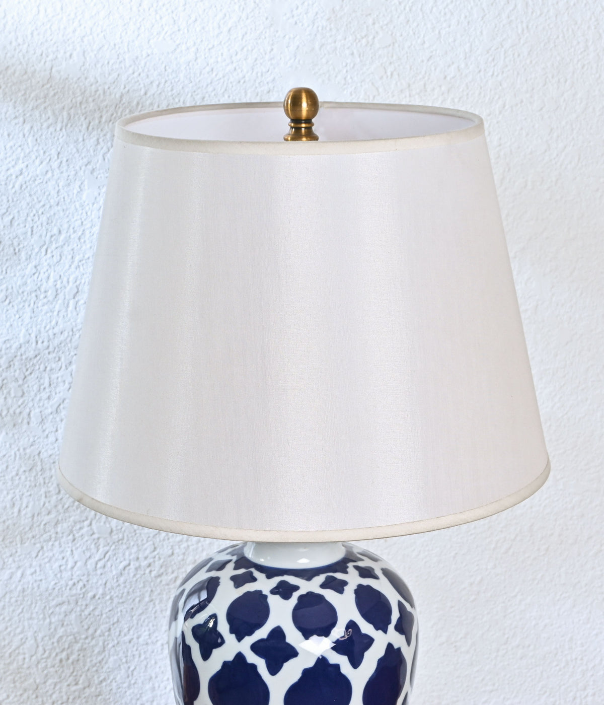 Enigma printed blue Ceramic lamp