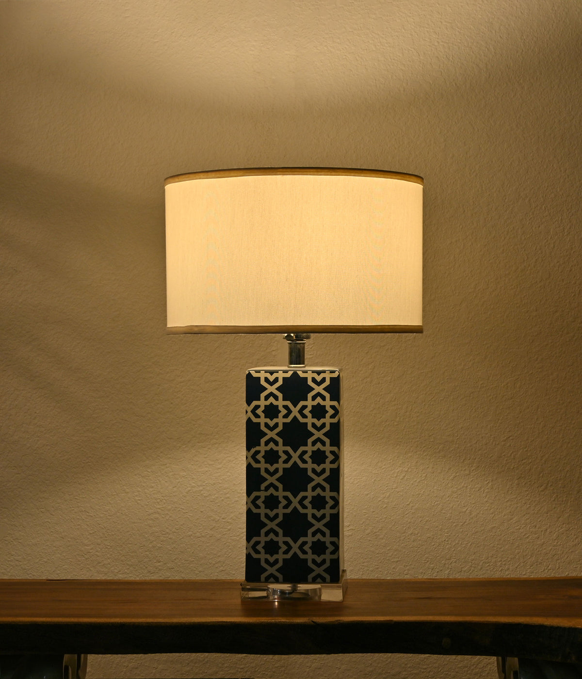 Indigo Essence blue printed lamp