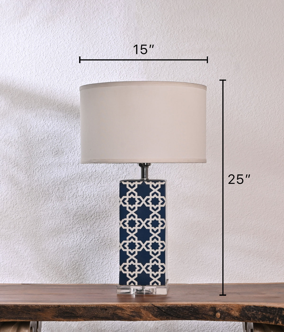 Indigo Essence blue printed lamp