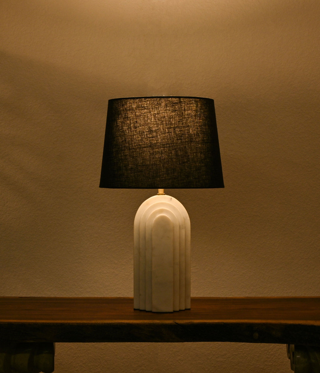 Midnight Marble Arched Radiance black lampshade