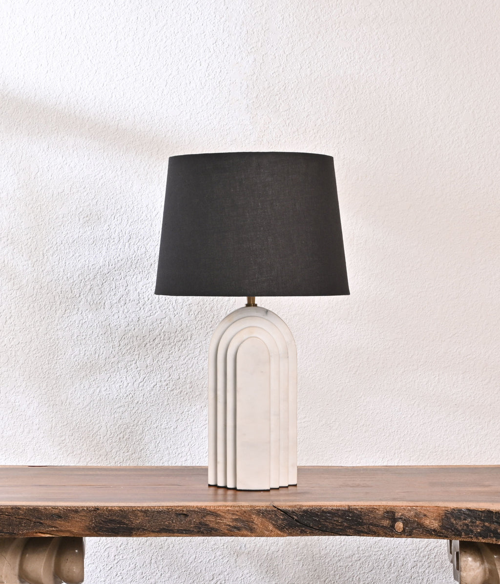 Midnight Marble Arched Radiance black lampshade