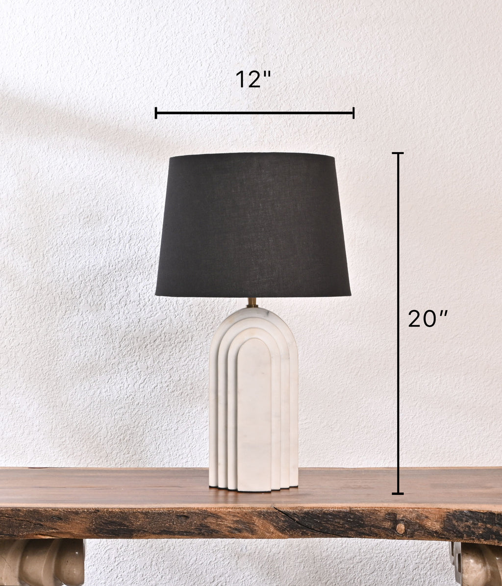 Midnight Marble Arched Radiance black lampshade