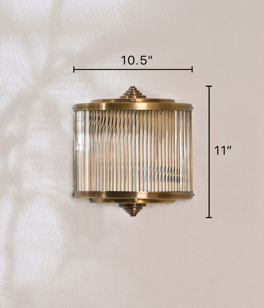 DecoGlow Brass Rod Wall Sconce