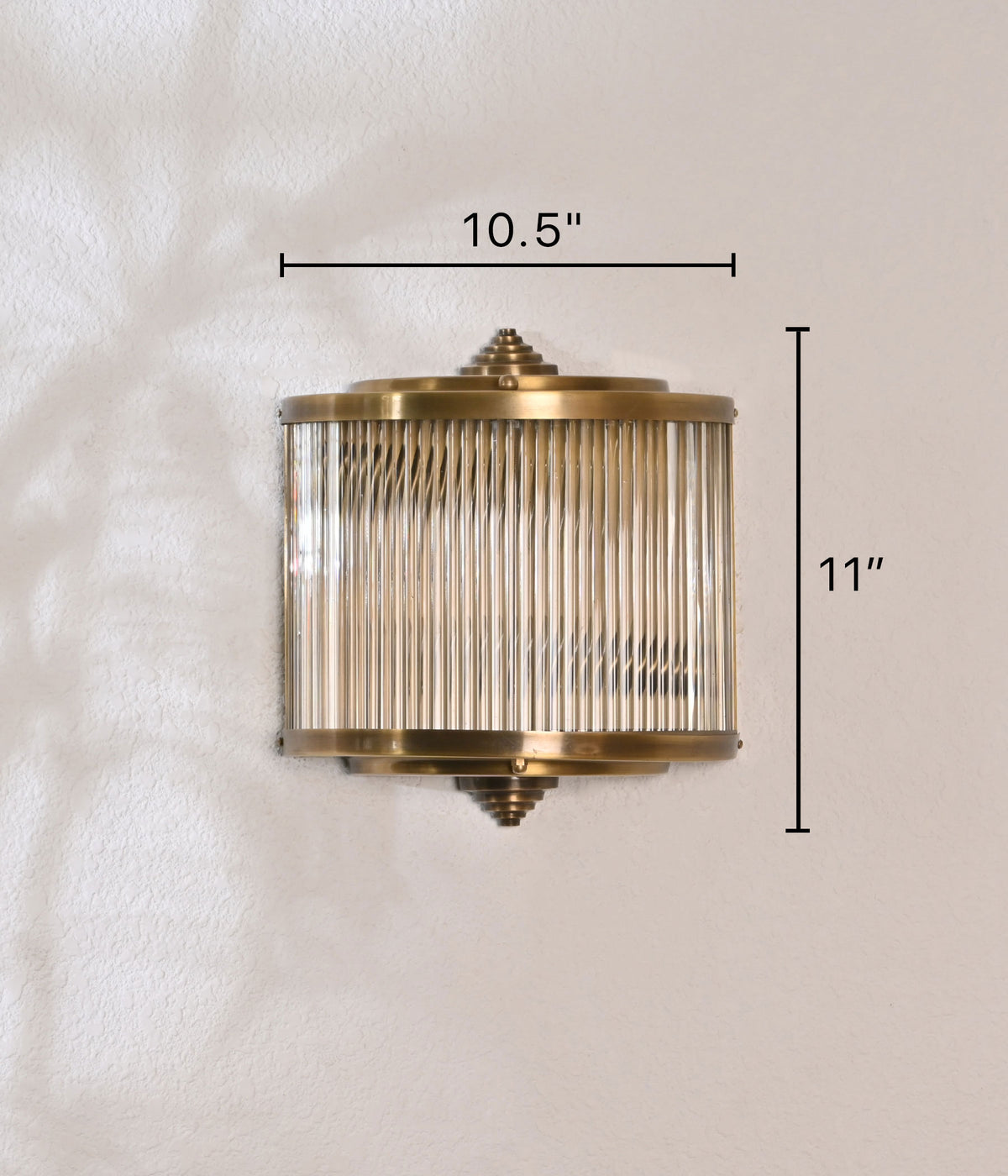 DecoGlow Brass Rod Wall Sconce