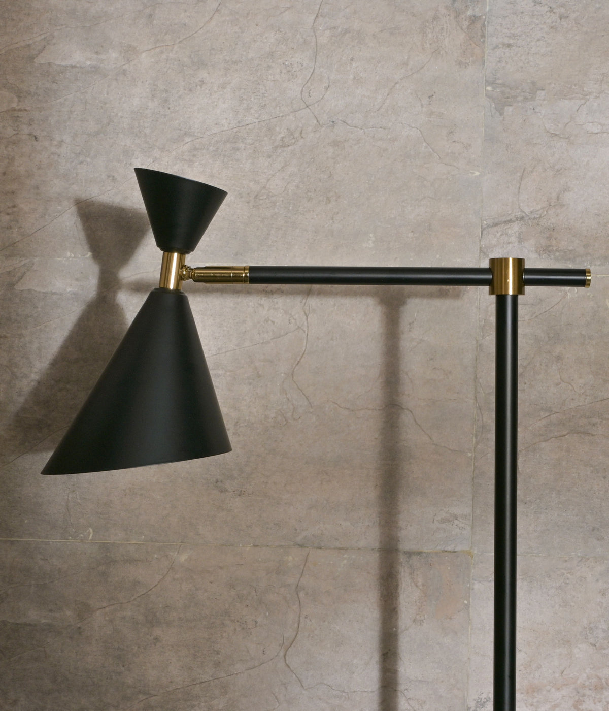 Adjustable Matt Black Brass Reading Lamp