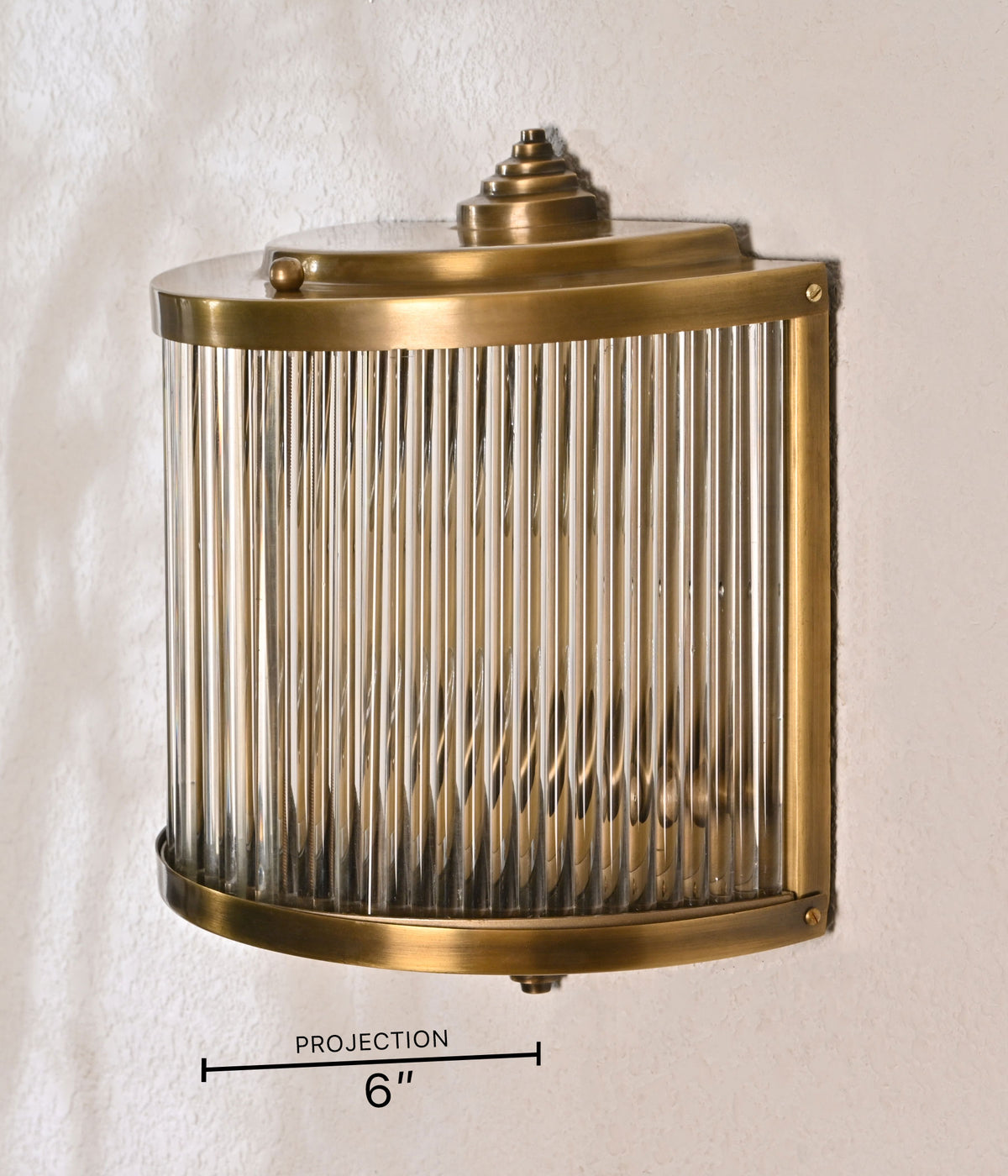 DecoGlow Brass Rod Wall Sconce