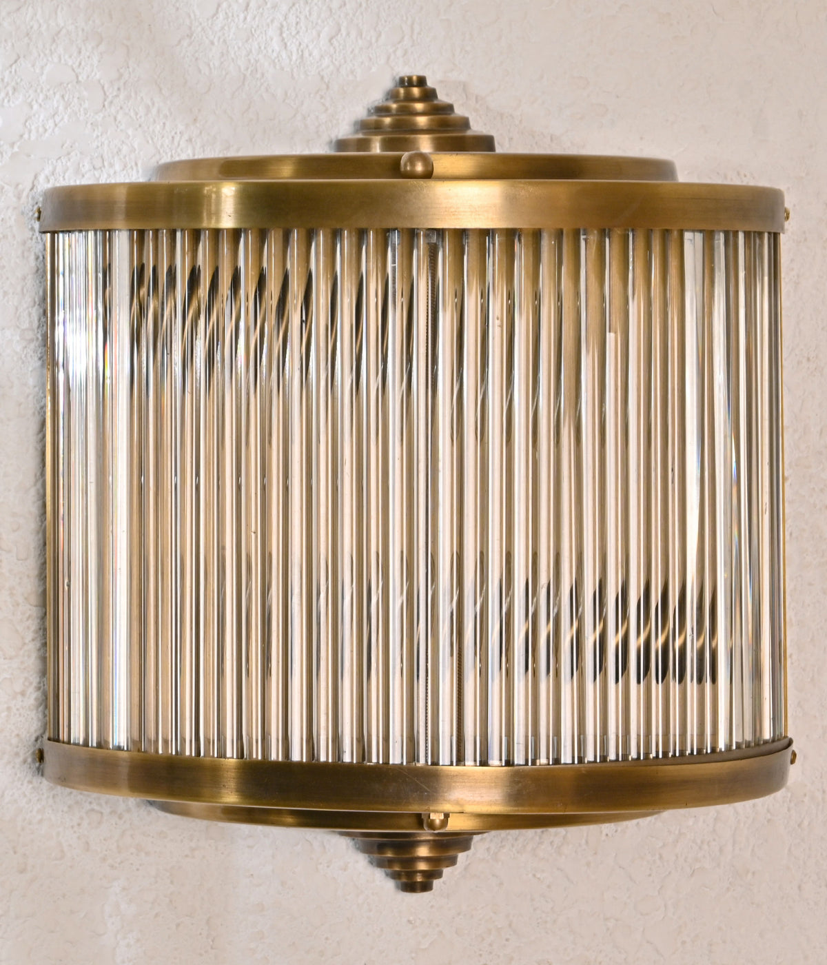 DecoGlow Brass Rod Wall Sconce