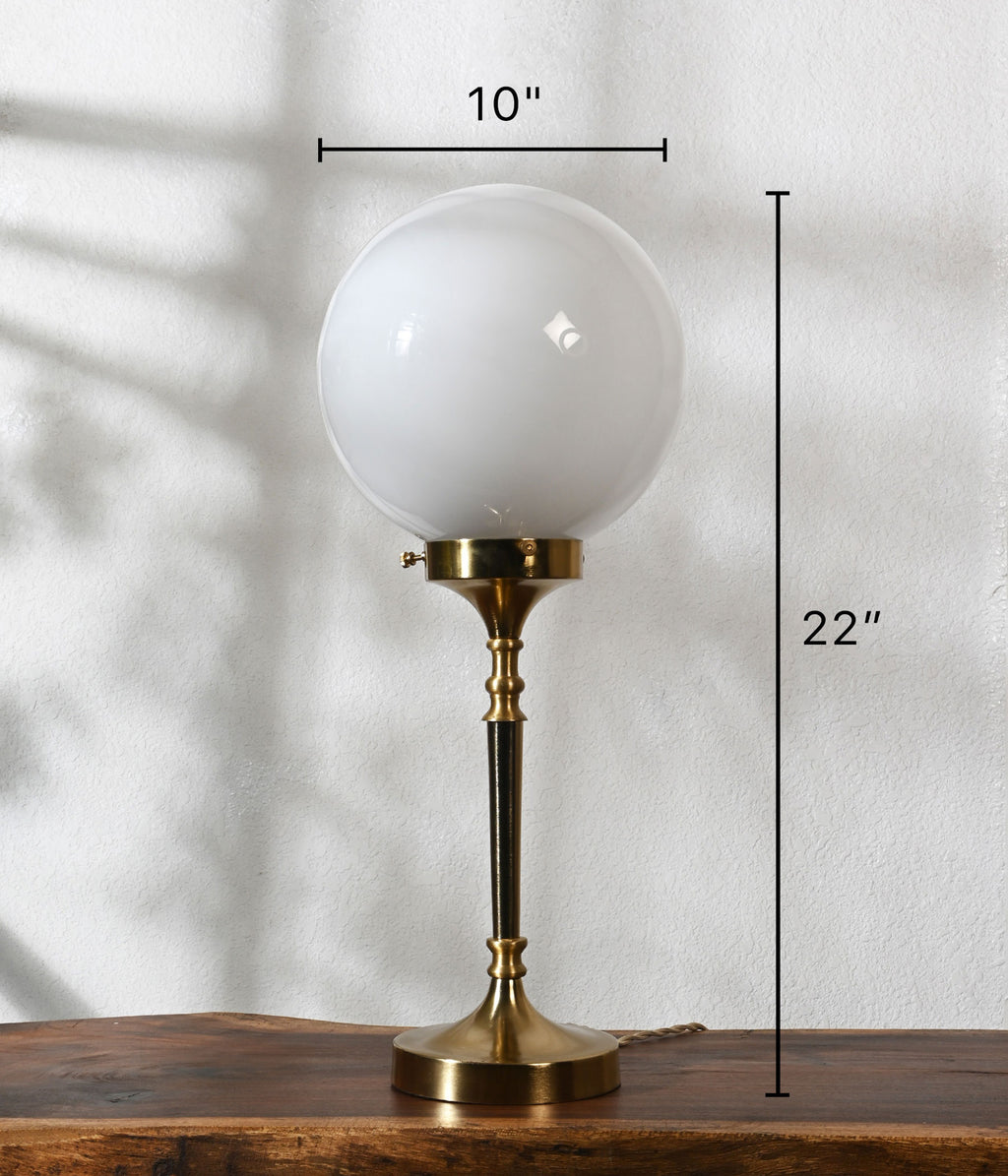 Brass Globe Lamp