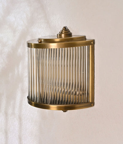 DecoGlow Brass Rod Wall Sconce