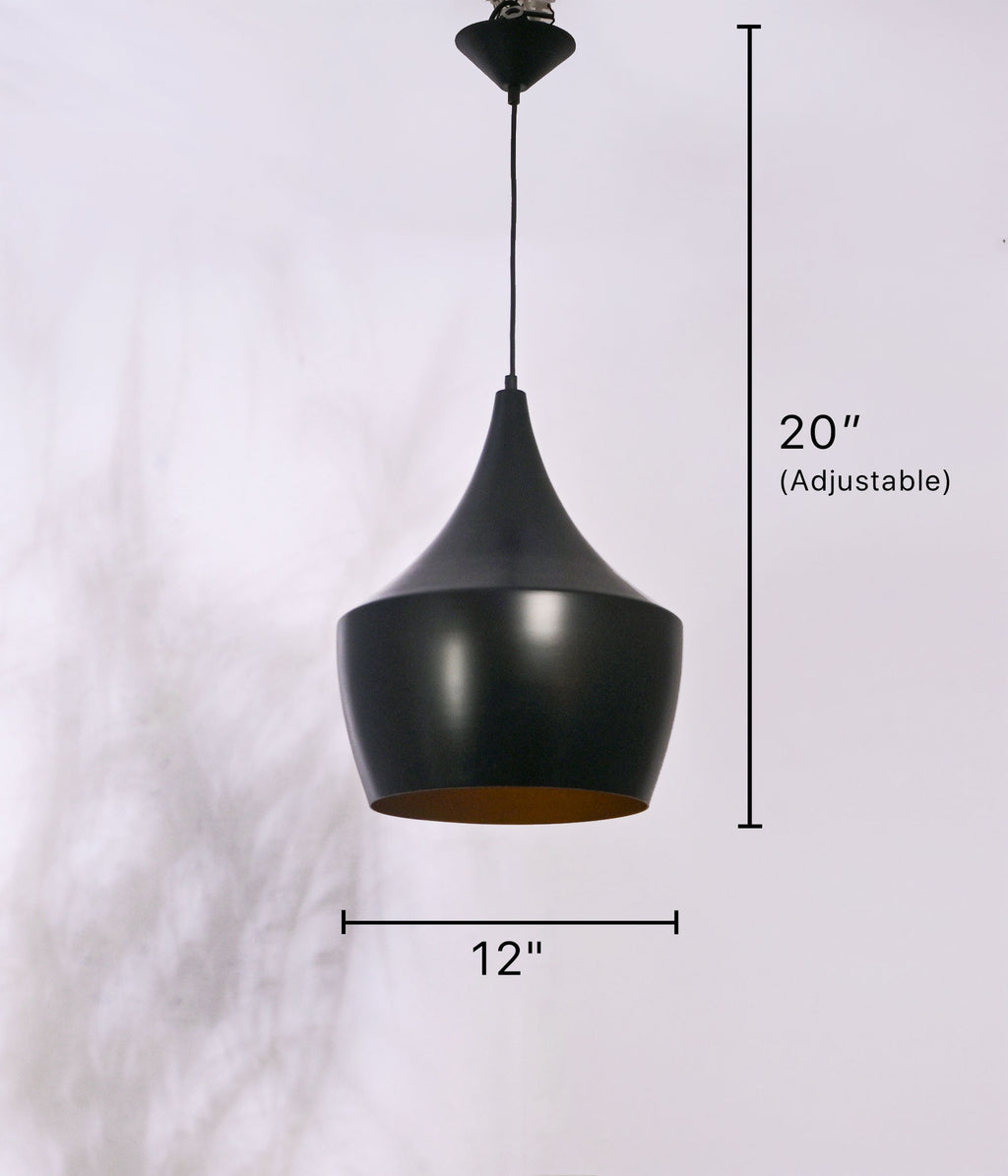 Matt Black & Gold Interior Pendant