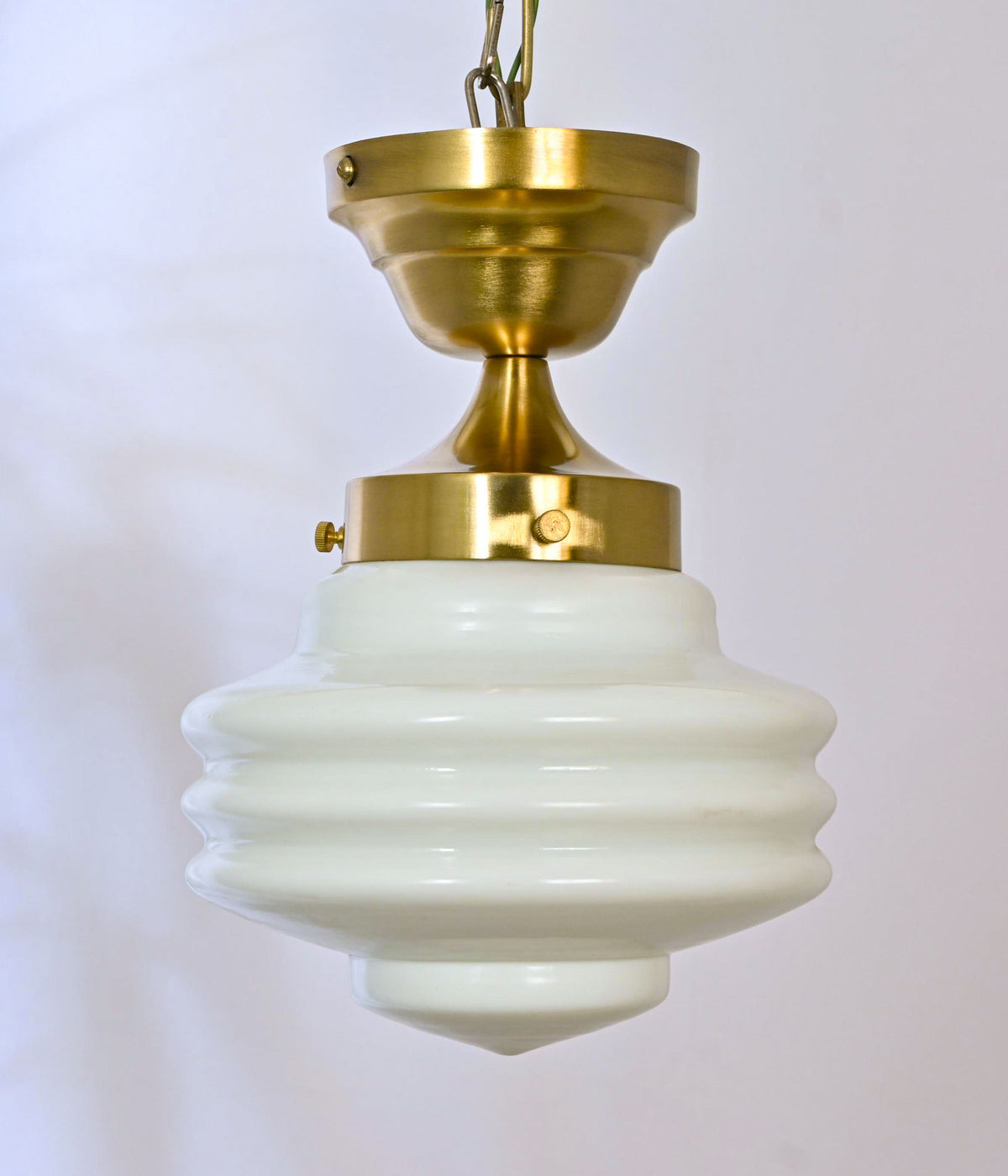 Matt Brass Opal Glass Ceiling Light