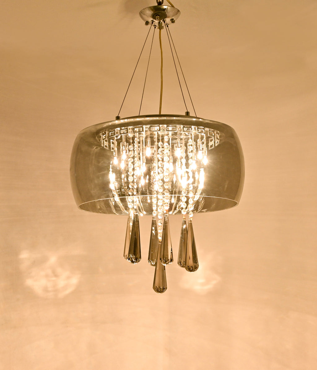 Imported Smoky Glass Crystal Chandelier