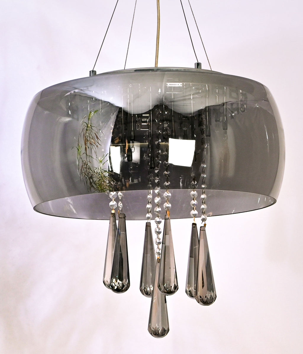 Imported Smoky Glass Crystal Chandelier