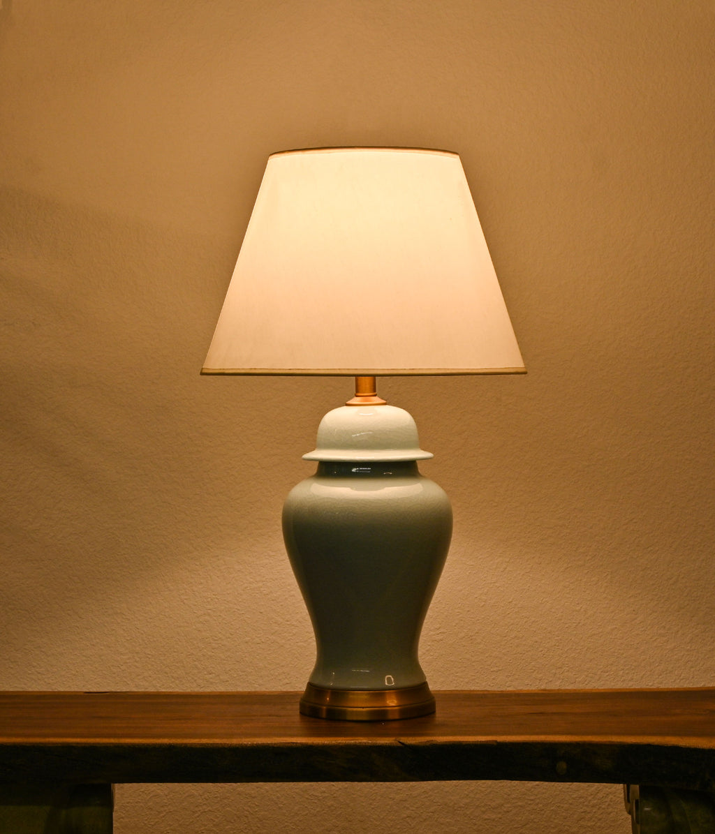 Clay Oasis Illuminator white shade lamp