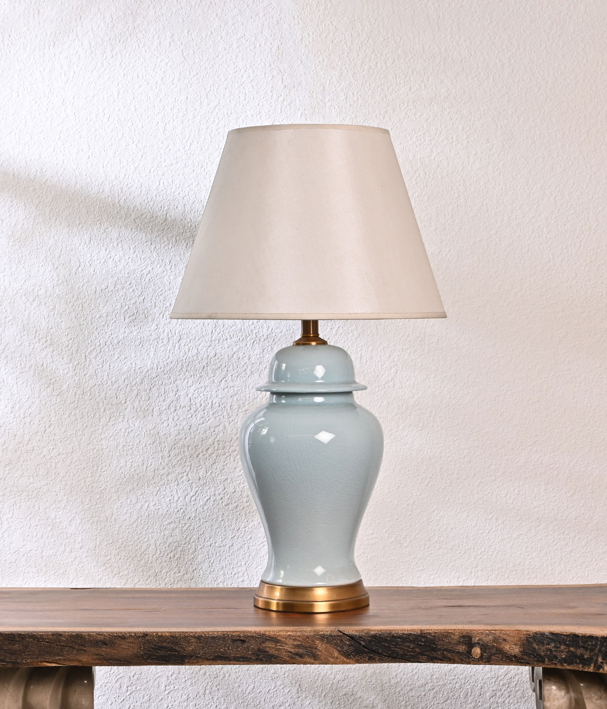 Clay Oasis Illuminator white shade lamp