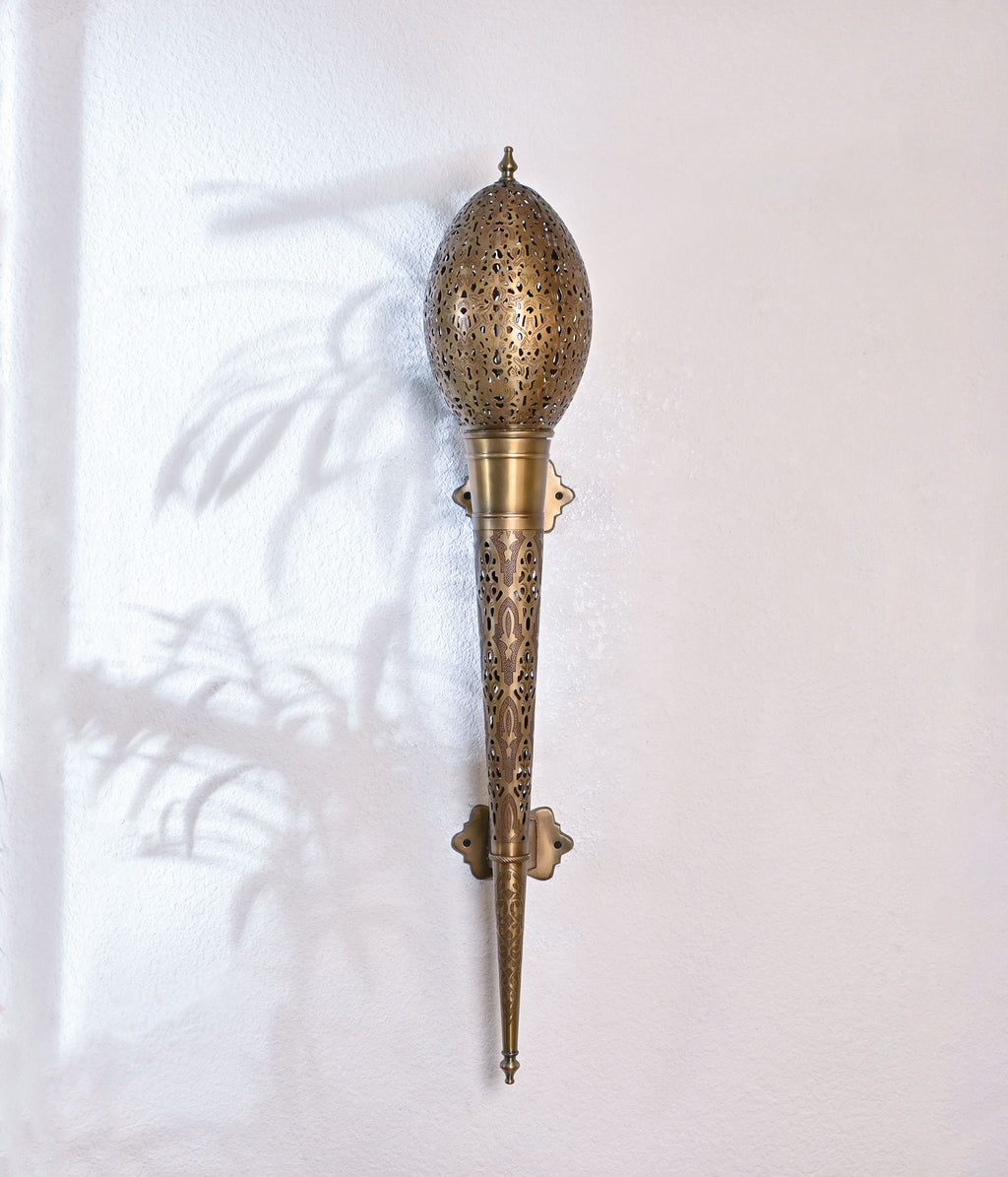 Etched Brass Elegance Sconce