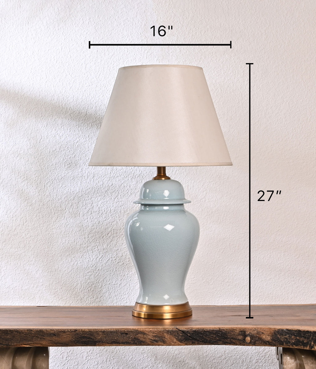 Clay Oasis Illuminator white shade lamp