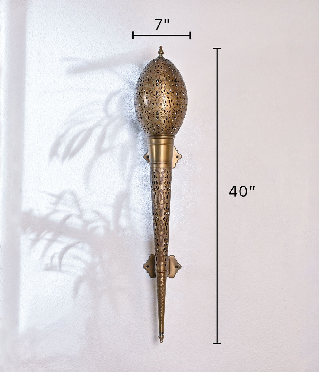 Etched Brass Elegance Sconce