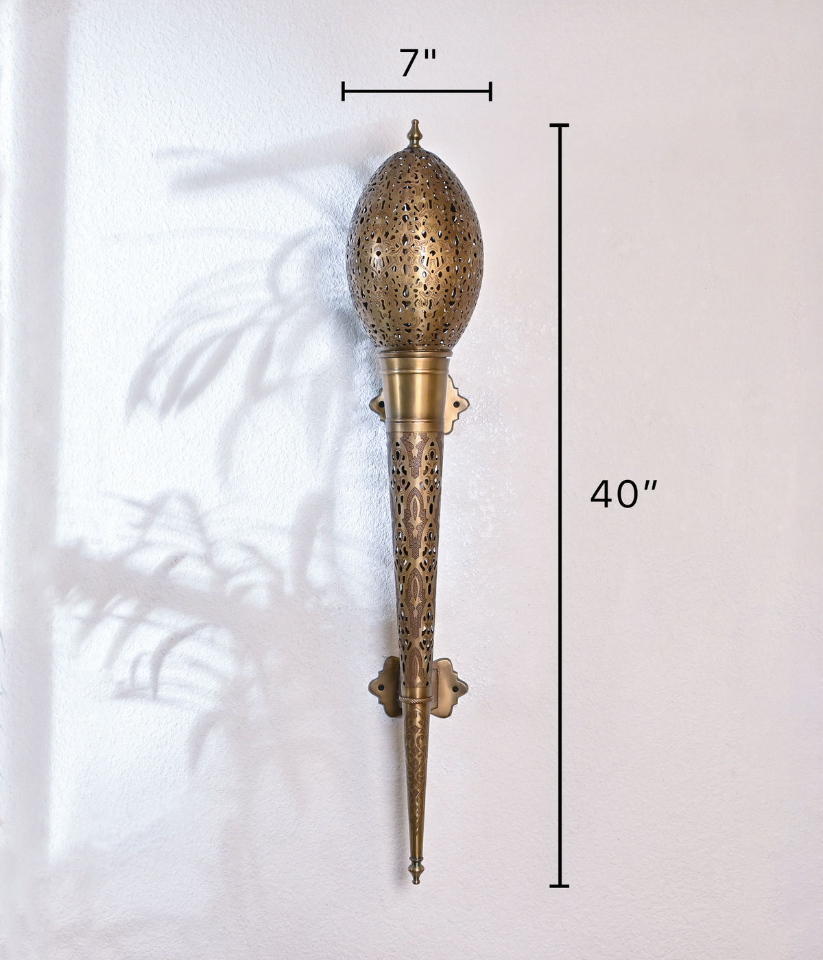 Etched Brass Elegance Sconce