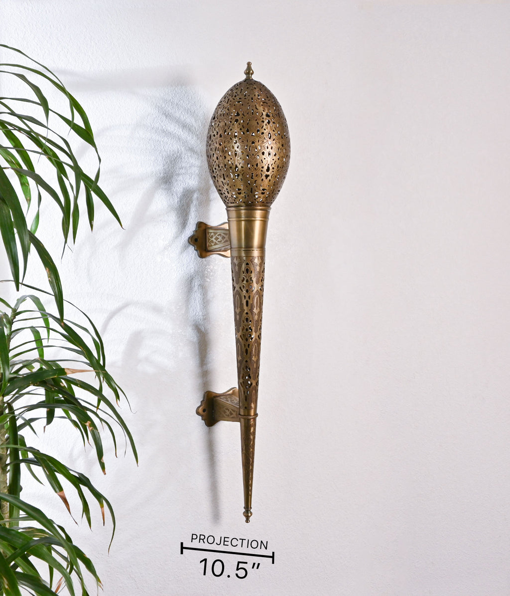 Etched Brass Elegance Sconce