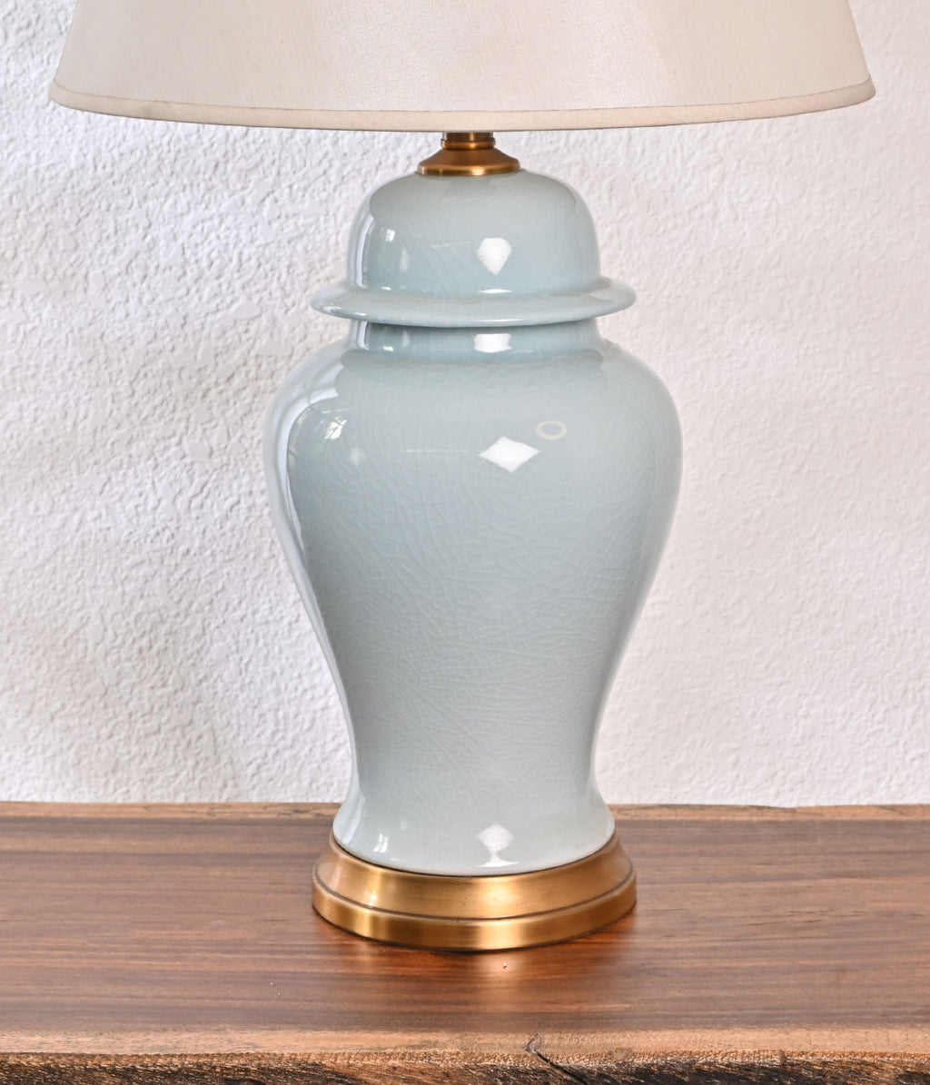 Clay Oasis Illuminator white shade lamp