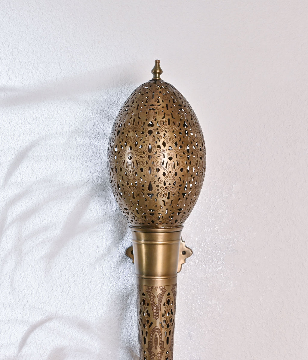 Etched Brass Elegance Sconce