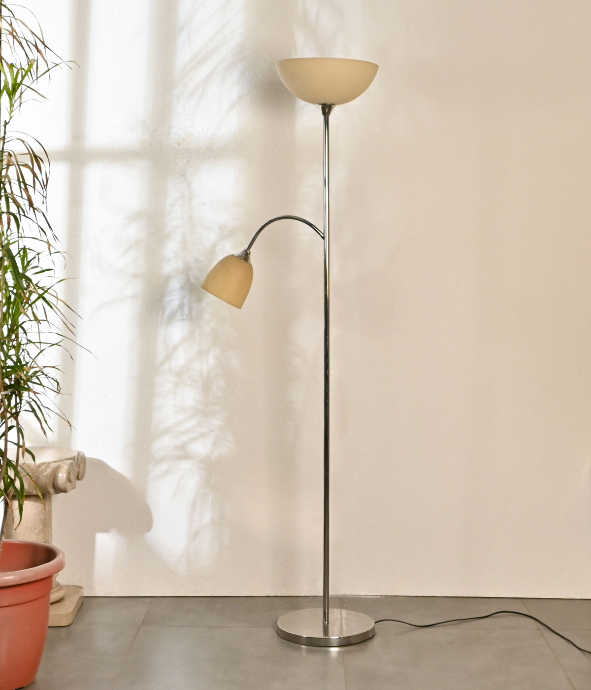 Dual Function Steel Floor Lamp