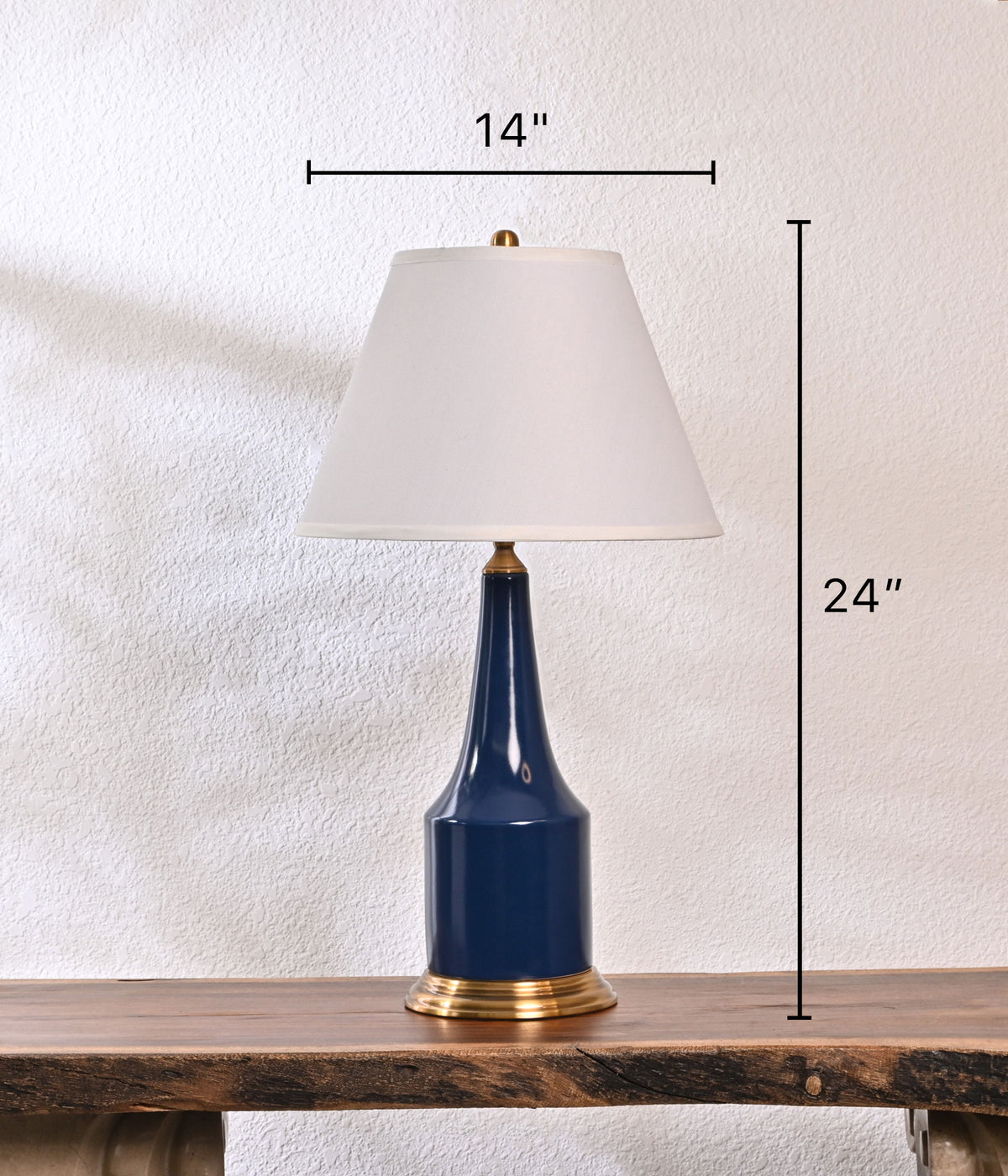 Cobalt Creation Luminary off white shade lamp