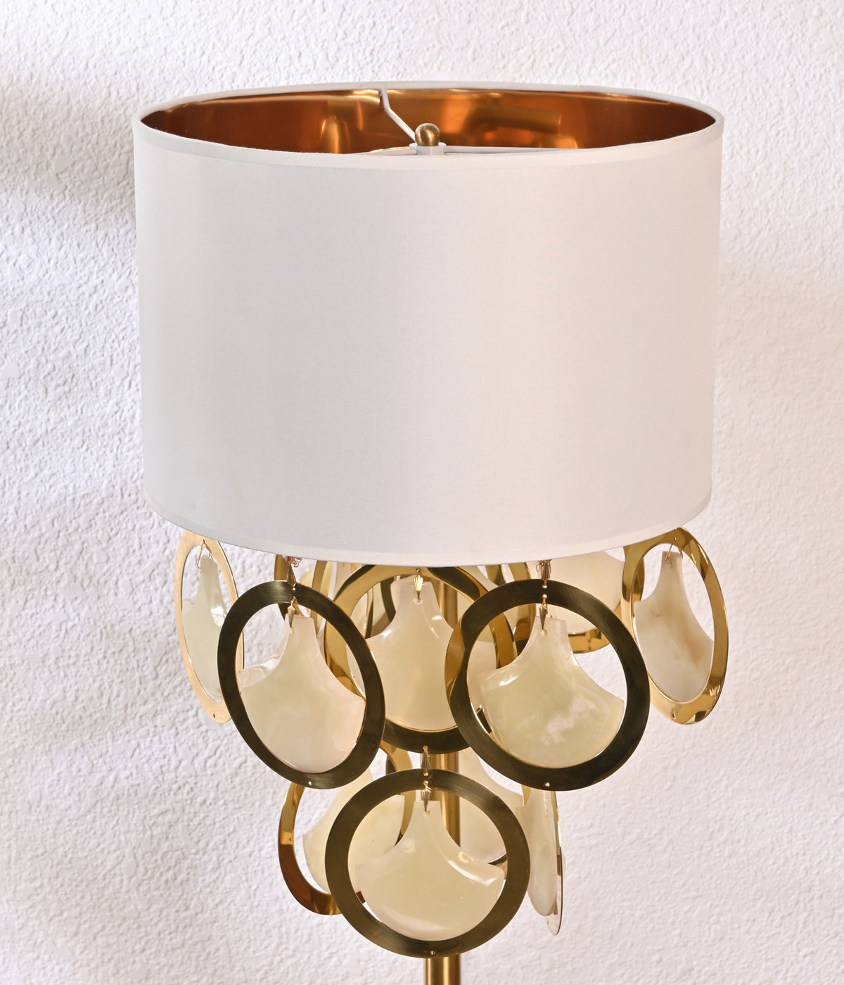 Onyx Marble Gold Glow Rings Lamp