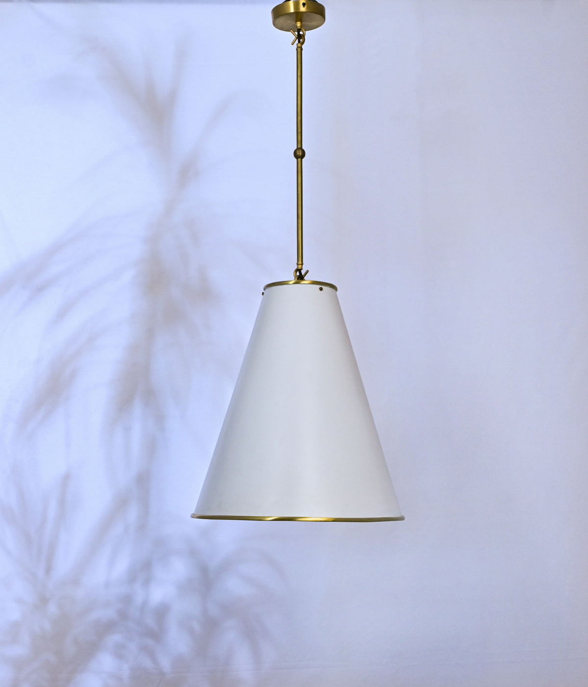 Matt White and Brass Interior Pendant