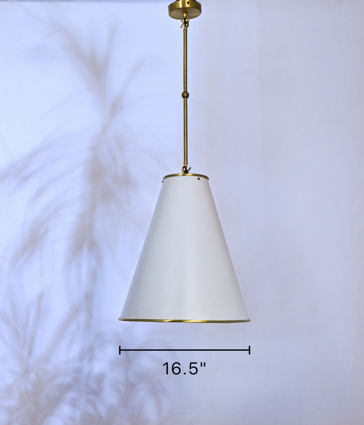 Matt White and Brass Interior Pendant