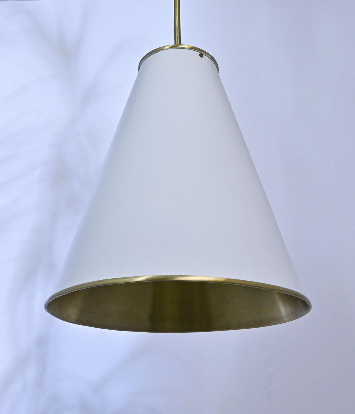 Matt White and Brass Interior Pendant