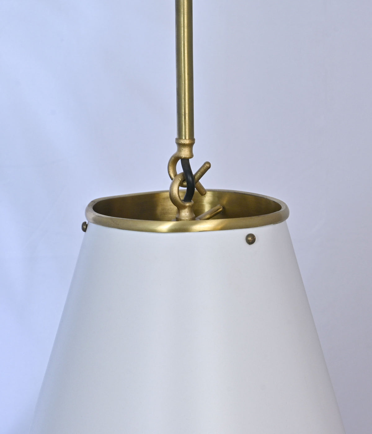 Matt White and Brass Interior Pendant