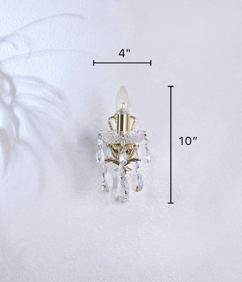 Golden Elegance Crystal Sconce