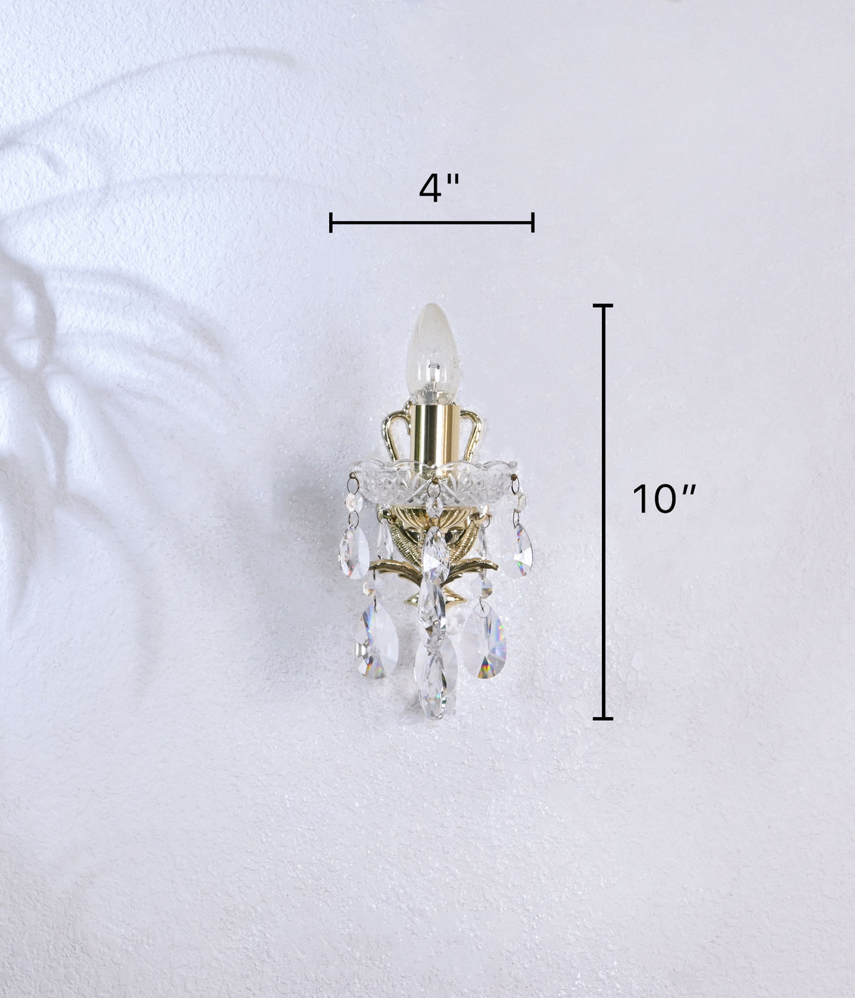 Golden Elegance Crystal Sconce