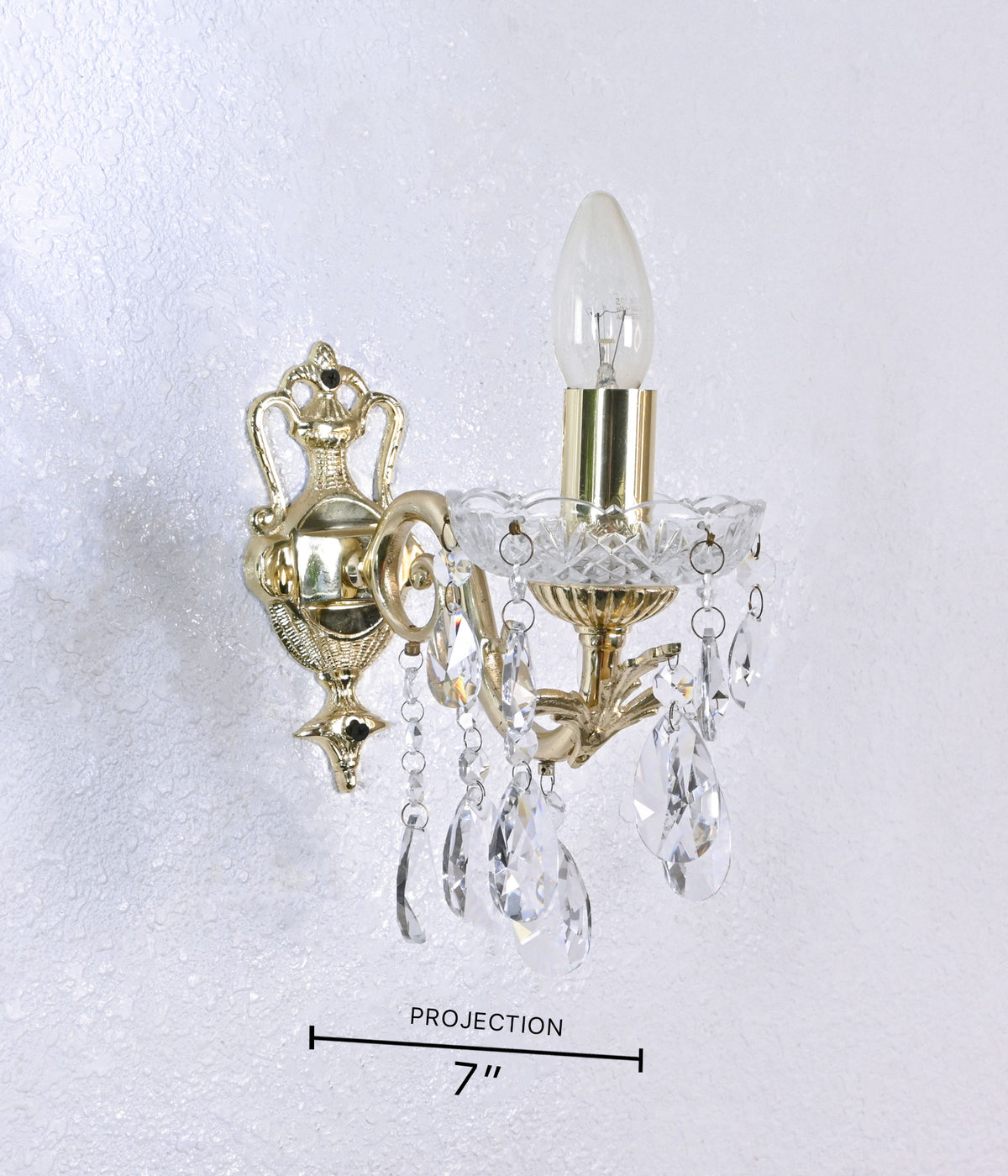 Golden Elegance Crystal Sconce