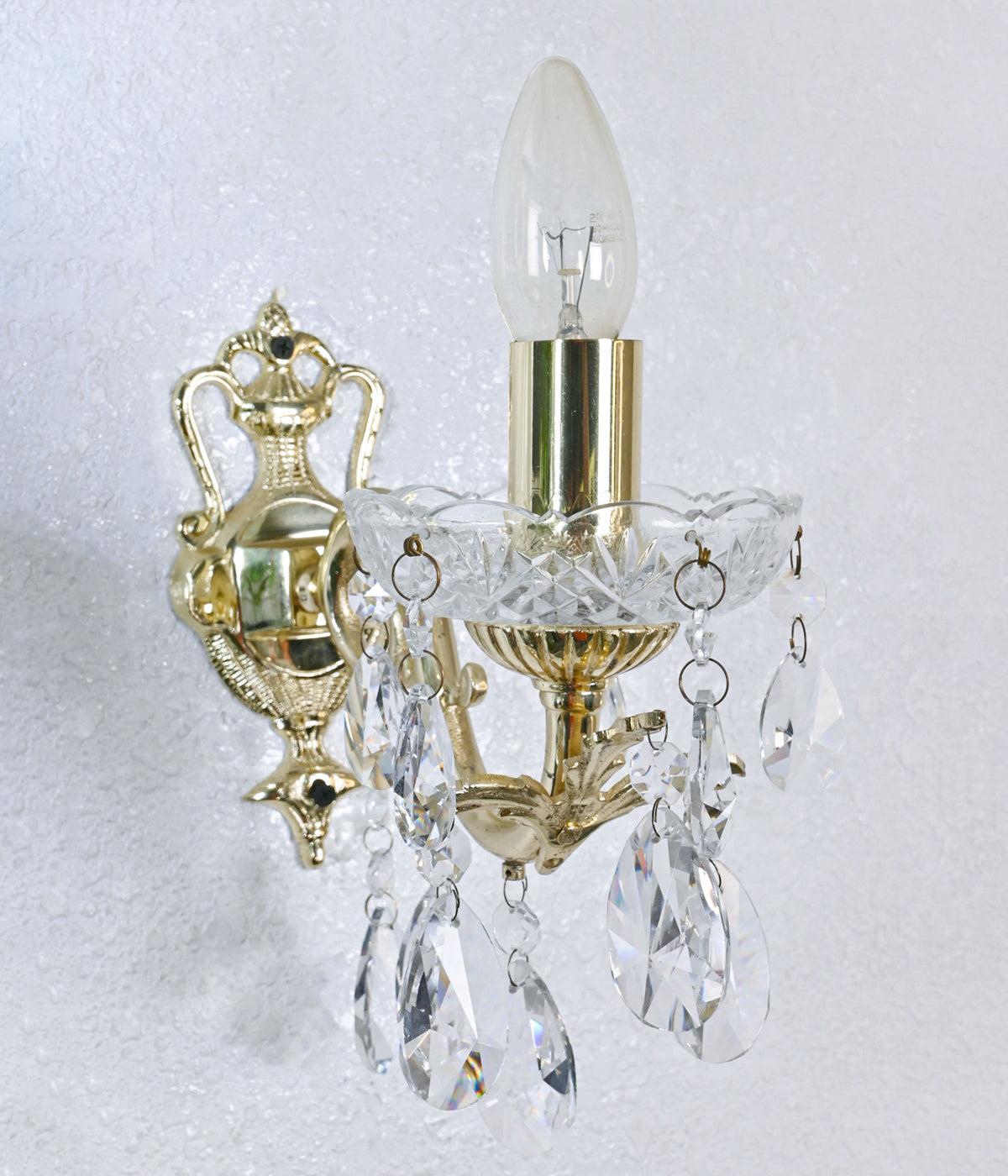 Golden Elegance Crystal Sconce