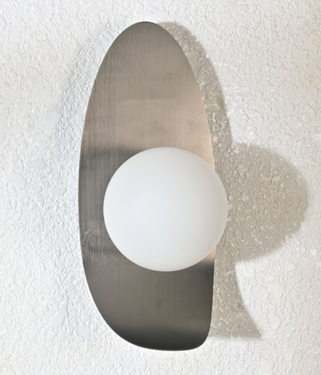 "Graphite Grey Globe Sconce"