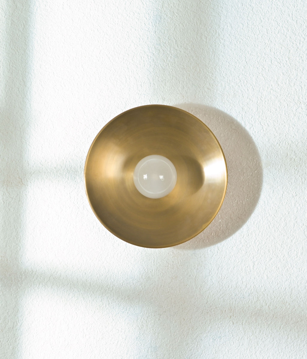 Aged Brass Globe Sconce