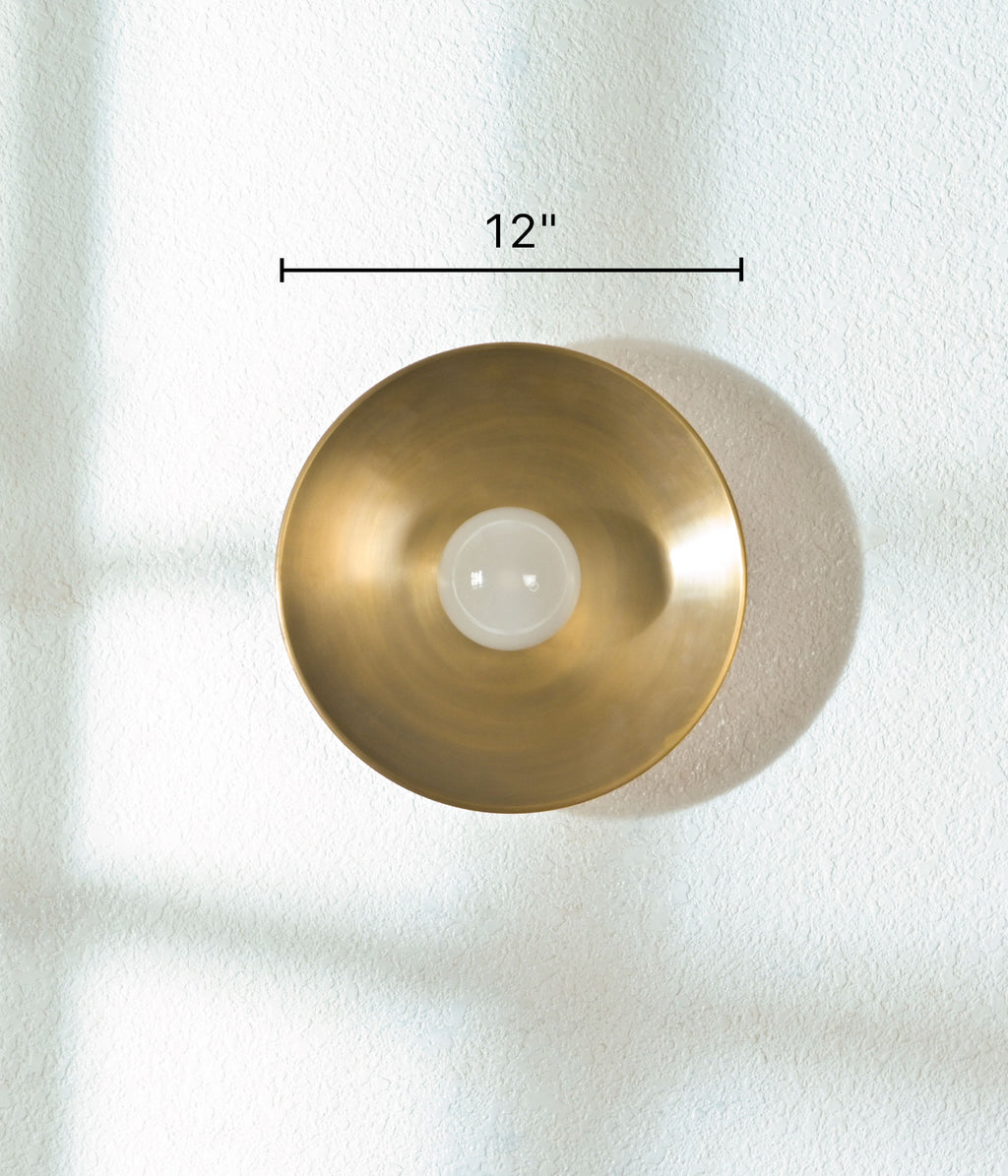 Aged Brass Globe Sconce