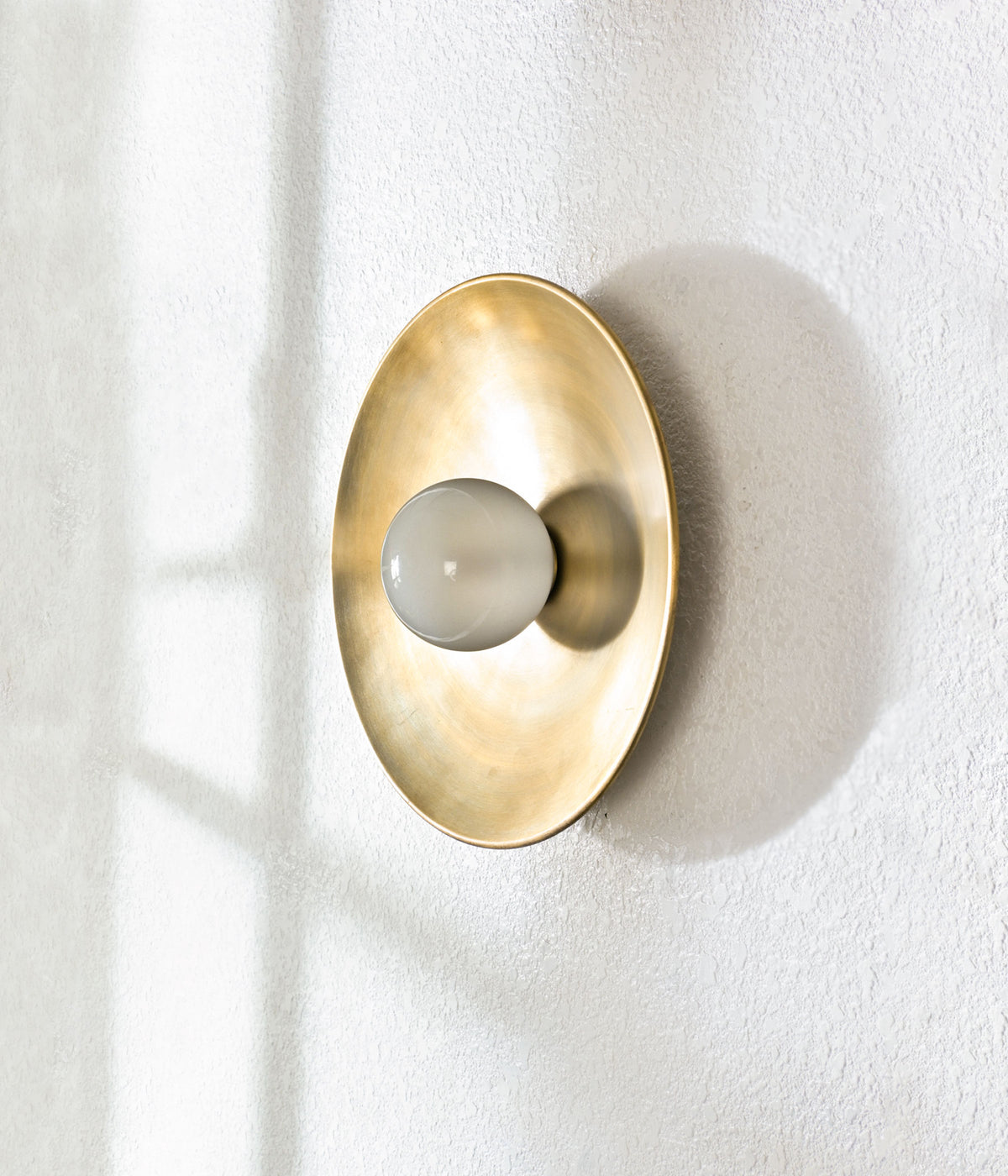 Aged Brass Globe Sconce