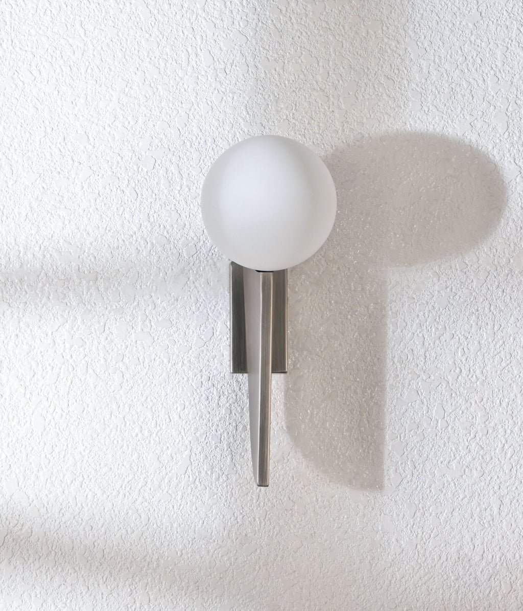 Graphite Grey Globe Sconce