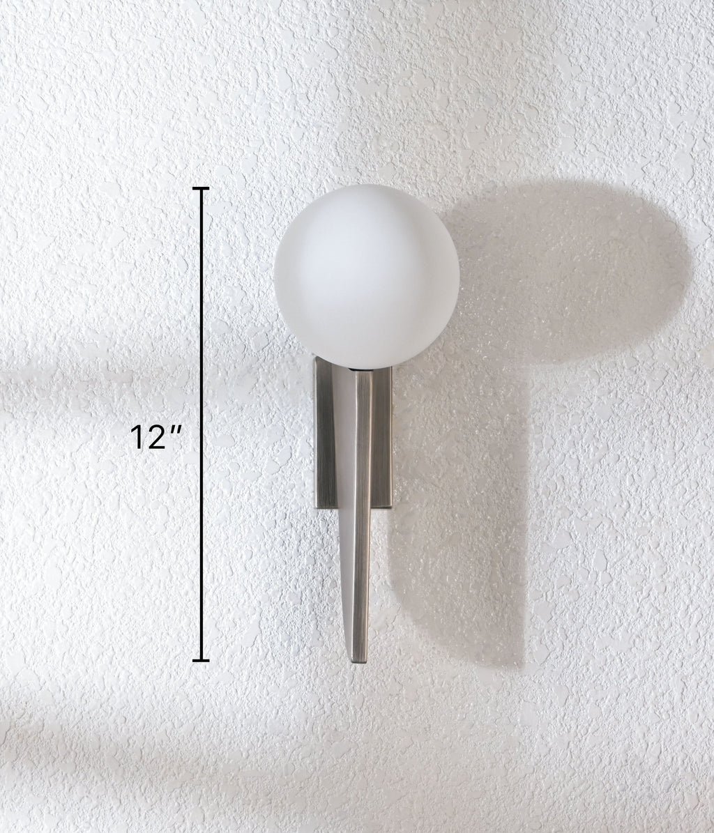 Graphite Grey Globe Sconce