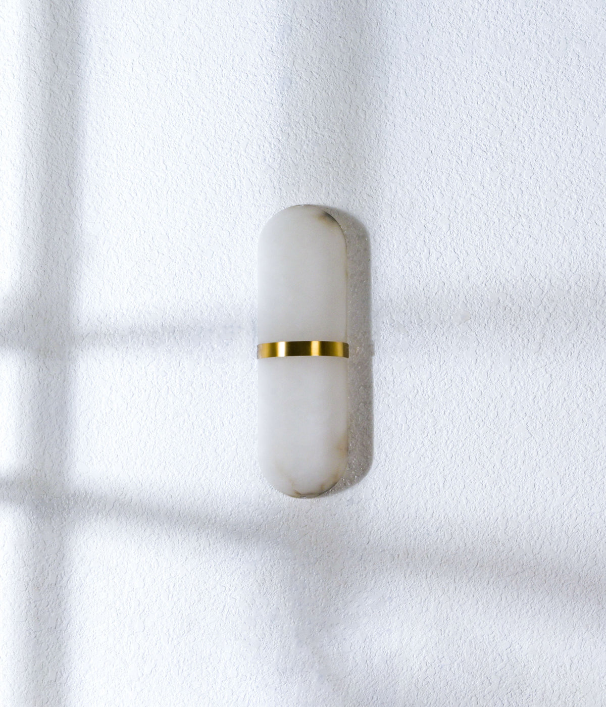 Alabaster Stone Brass Sconce