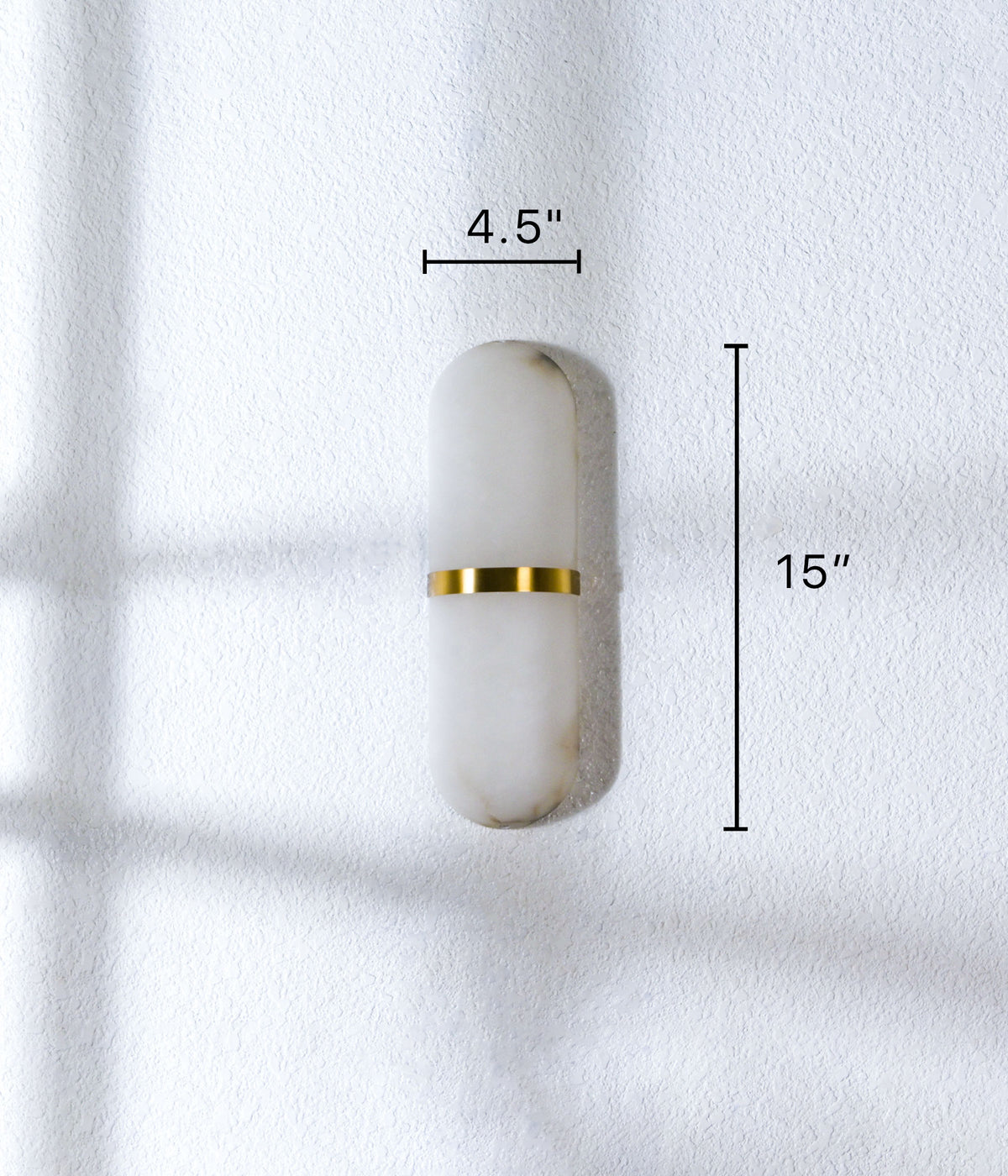 Alabaster Stone Brass Sconce