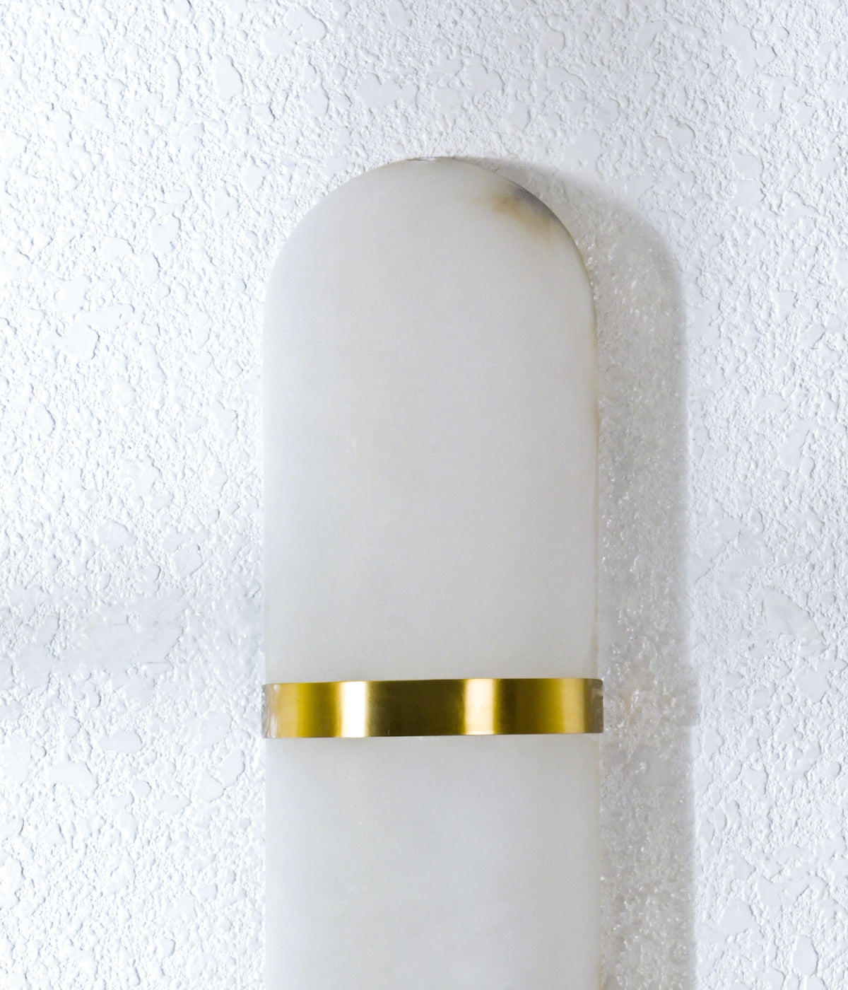 Alabaster Stone Brass Sconce