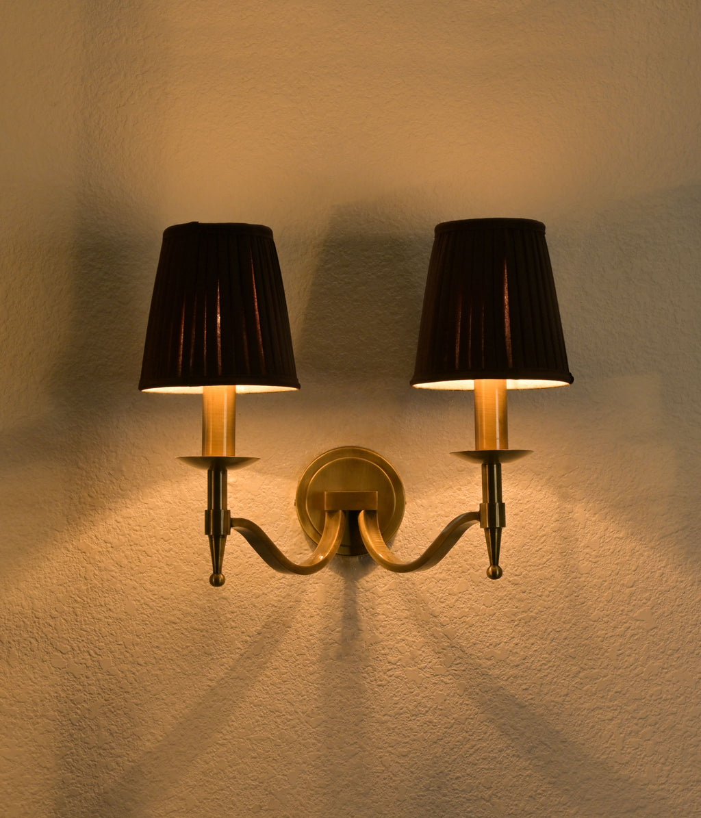 Antique Brass Double Arm Sconce