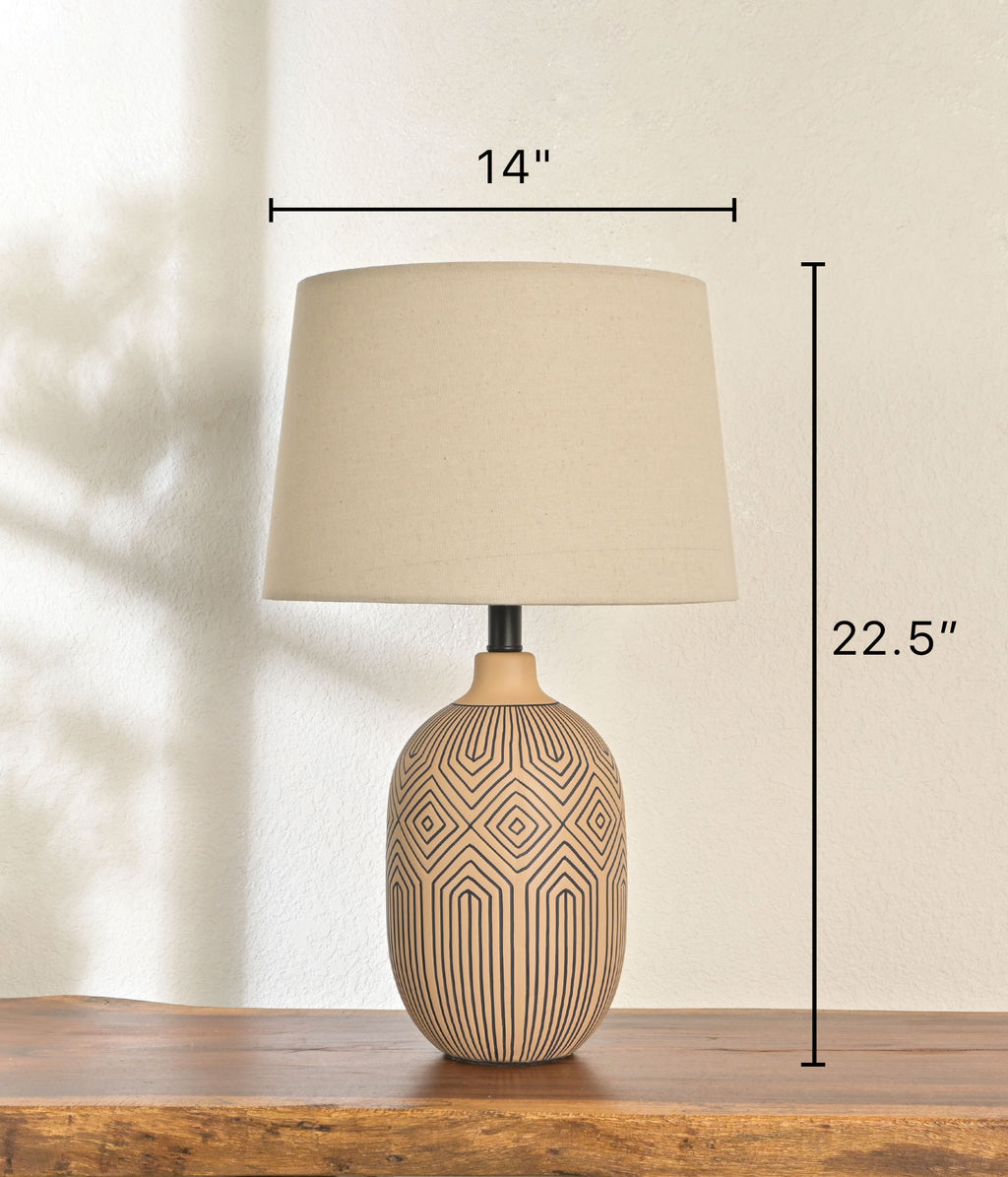 Beige Noir Elegance Lamp