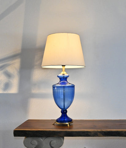 Lead Crystal Glass In Royal Blue Original Colour