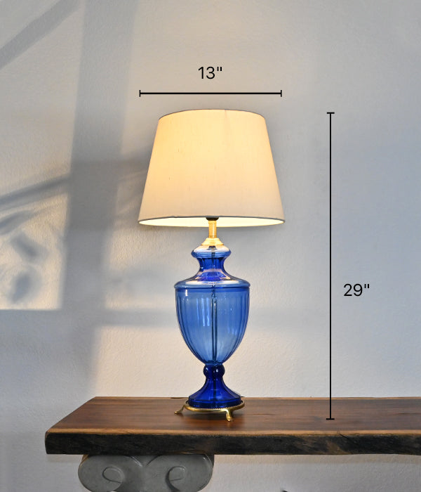 Lead Crystal Glass In Royal Blue Original Colour